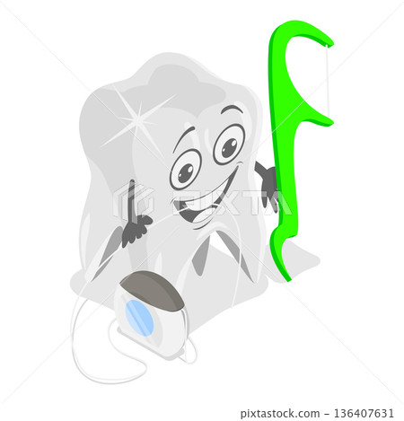 3D Isometric Flat  Illustration of Dental Care. Item 6 136407631