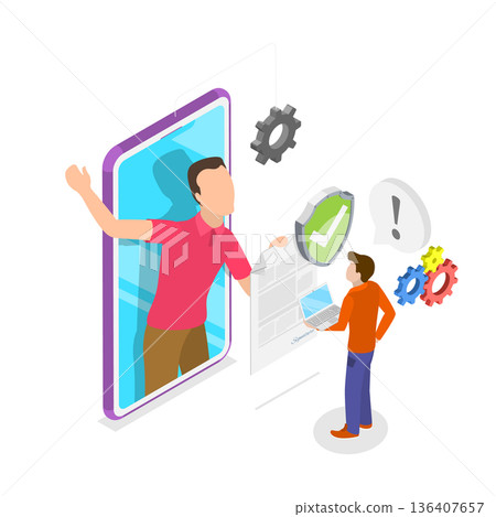 3D Isometric Flat Illustration of Health Insurance. Item 3 3D Isometric Flat Illustration of Health Insurance. Item 3 136407657