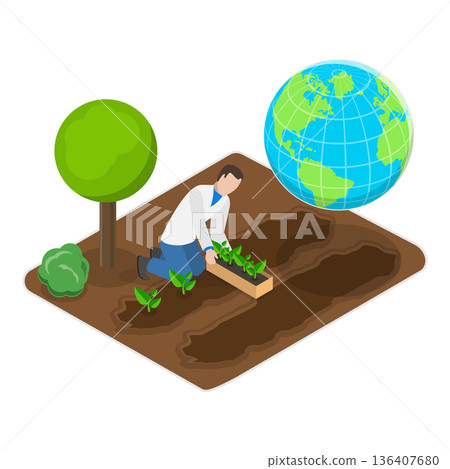3D Isometric Flat Illustration of Air Quality Awareness. Item 3 3D Isometric Flat Illustration of Air Quality Awareness. Item 3 136407680