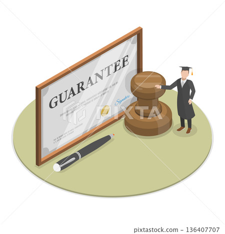3D Isometric Flat Illustration of Quality Management. Item 2 3D Isometric Flat Illustration of Quality Management. Item 2 136407707