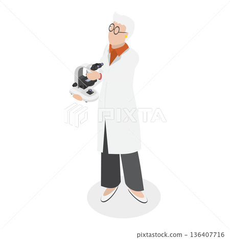 3D Isometric Flat  Illustration of Teachers. Item 2 136407716