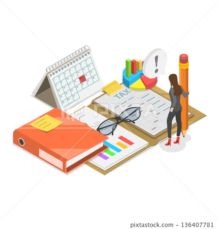 3D Isometric Flat Illustration of Customer Relationship Management. Item 1 3D Isometric Flat Illustration of Customer Relationship Management. Item 1 136407781