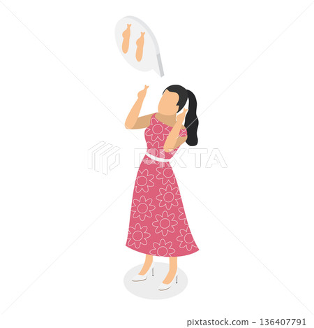 3D Isometric Flat Illustration of Hand Gestures Set. Item 1 3D Isometric Flat Illustration of Hand Gestures Set. Item 1 136407791