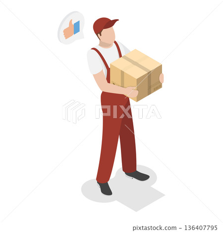 3D Isometric Flat Illustration of Delivery Service. Item 2 3D Isometric Flat Illustration of Delivery Service. Item 2 136407795