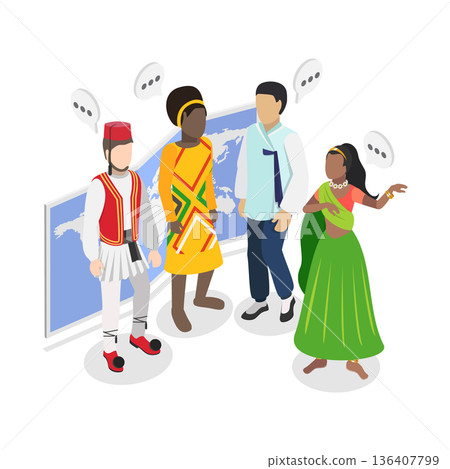 3D Isometric Flat Illustration of Human Diversity. Item 1 3D Isometric Flat Illustration of Human Diversity. Item 1 136407799