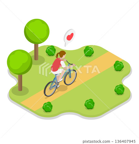 3D Isometric Flat Illustration of Outdoor Adventures. Item 3 3D Isometric Flat Illustration of Outdoor Adventures. Item 3 136407945