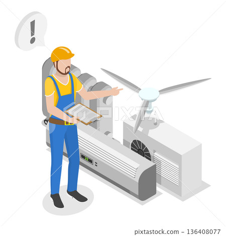 3D Isometric Flat Illustration of Safety Regulations and Health Inspection. Item 1 3D Isometric Flat Illustration of Safety Regulations and Health Inspection. Item 1 136408077