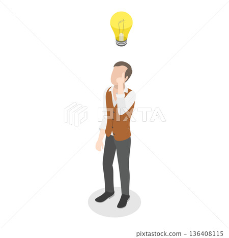 3D Isometric Flat Illustration of Solution for Messy Chaos Situation. Item 2 3D Isometric Flat Illustration of Solution for Messy Chaos Situation. Item 2 136408115