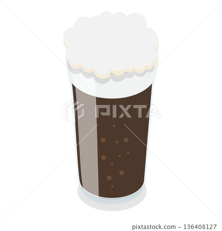 3D Isometric Flat  Illustration of Types Of Beer. Item 10 136408127