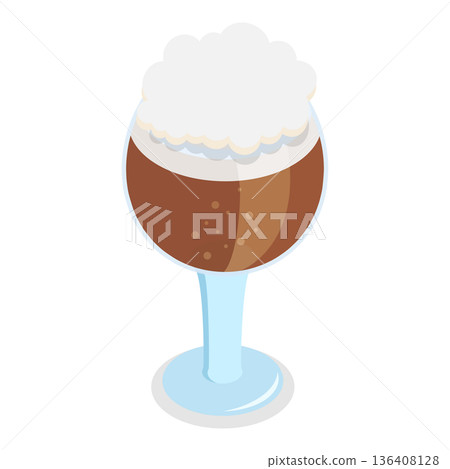 3D Isometric Flat Illustration of Types Of Beer. Item 9 3D Isometric Flat Illustration of Types Of Beer. Item 9 136408128