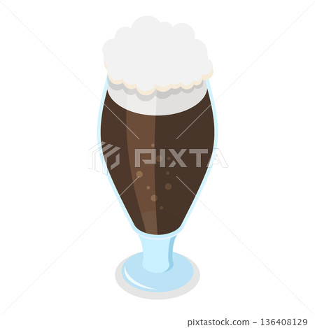 3D Isometric Flat Illustration of Types Of Beer. Item 8 3D Isometric Flat Illustration of Types Of Beer. Item 8 136408129