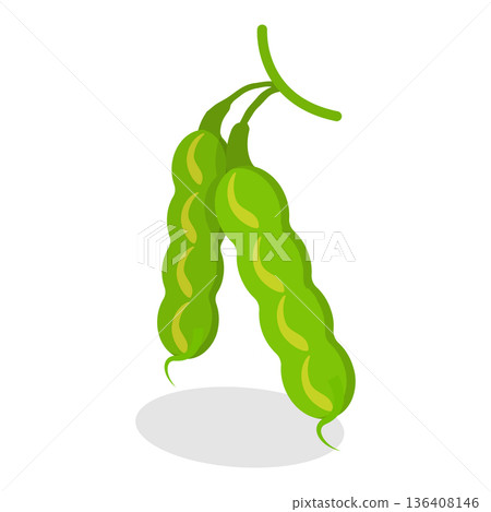 3D Isometric Flat  Set of Protein Food. Item 4 136408146