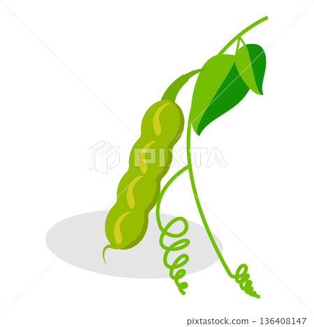 3D Isometric Flat Set of Protein Food. Item 3 3D Isometric Flat Set of Protein Food. Item 3 136408147