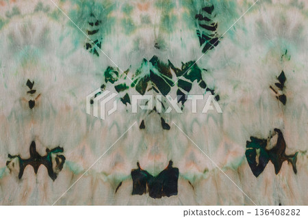 abstract pattern on silk fabric texture in green tones abstract pattern on silk fabric texture in green tones 136408282