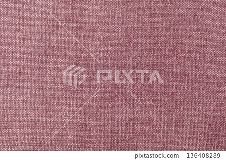 macro texture fabric of large binding for sewing red background color 136408289