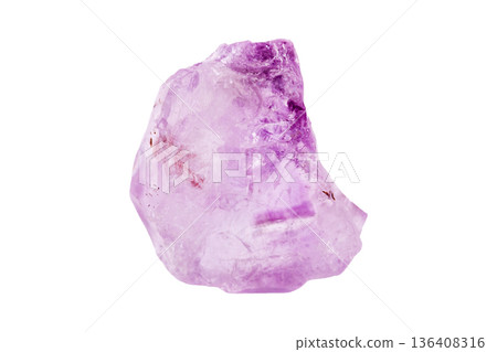 amethyst mineral stone on a white background 136408316