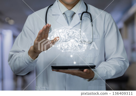 Doc shows tech for brains. Doc shows tech for brains. 136409311