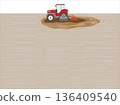 Illustration of farming in rice paddies. 136409540