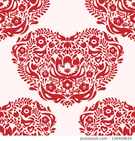 seamless pattern with stylized flowers seamless pattern with stylized flowers 136409654