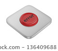 Red round error button 136409688