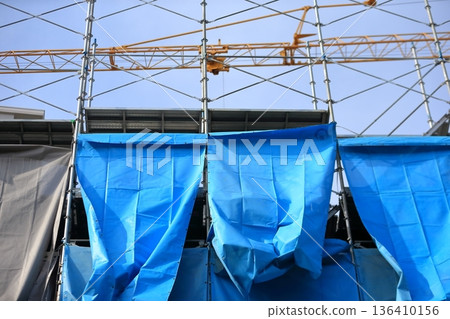 Image of external scaffolding (framework scaffolding) Image of external scaffolding (framework scaffolding) 136410156