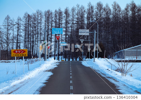 Winter road Winter road 136410304
