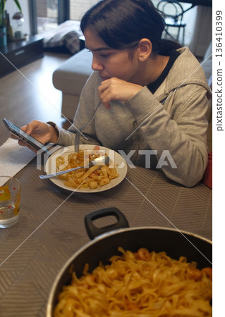 Natural portrait of a teenage girl  136410399