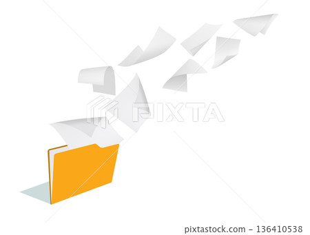 Folders and Files concept. Save or copy files into a folder of stock illustrations Folders and Files concept. Save or copy files into a folder of stock illustrations 136410538