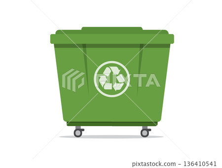 Trash dumpster vector illustration isolated on white background stock illustration Trash dumpster vector illustration isolated on white background stock illustration 136410541