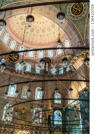 Artistic Interiors Of An Old Islamic Mosque Artistic Interiors Of An Old Islamic Mosque 136410709