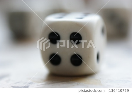 dice game many pieces closeup dice game many pieces closeup 136410759