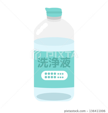 Contact lens cleaning solution illustration (with text) Contact lens cleaning solution illustration (with text) 136411006