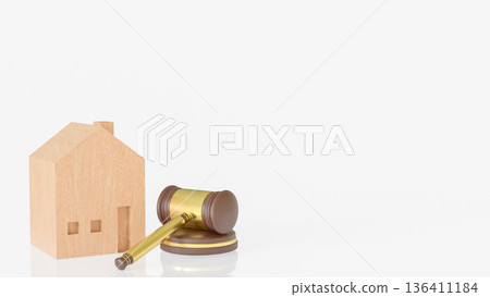 Property Law and Real Estate Legal Justice Concept 3d render. Property Law and Real Estate Legal Justice Concept 3d render. 136411184