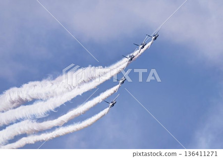 Blue Impulse at Matsushima Air Base of the Japan Air Self-Defense Force, Higashimatsushima City, Miyagi Prefecture 136411271