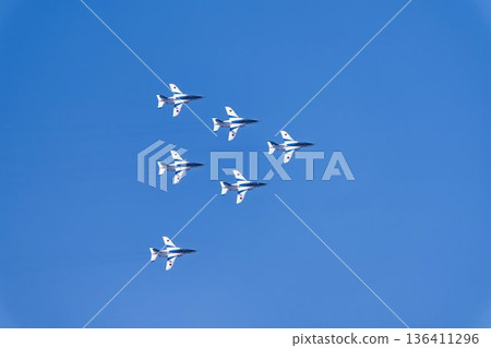 Blue Impulse at Matsushima Air Base of the Japan Air Self-Defense Force, Higashimatsushima City, Miyagi Prefecture 136411296