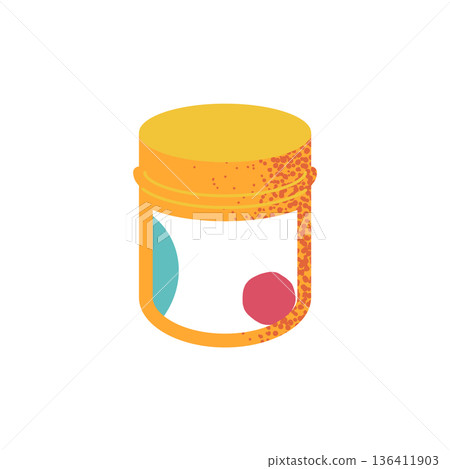 Spring Closed Candle Jar Illustration Spring Closed Candle Jar Illustration 136411903