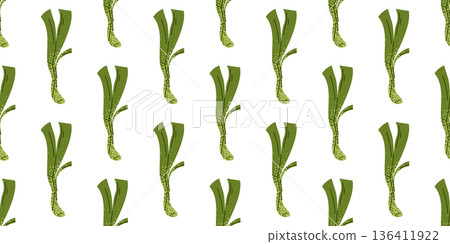 Leek Vegetable Illustration Composition Leek Vegetable Illustration Composition 136411922