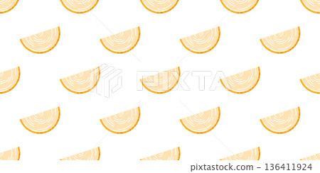 Onion Slice Seamless Pattern Illustration 136411924