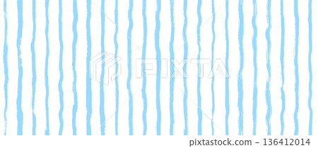 Bright blue seamless stripes background. Abstract watercolor strokes repeating pattern. Summer pastel straight vertical lines for fabric, wrapping paper, textile, banner, poster. Vector wallpaper Bright blue seamless stripes background. Abstract watercolor strokes repeating pattern. Summer pastel straight vertical lines for fabric, wrapping paper, textile, banner, poster. Vector wallpaper 136412014