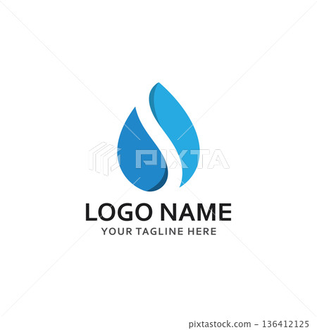 water drop with letter s logo vector icon water drop with letter s logo vector icon 136412125