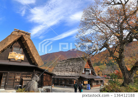 [Flat Rate] Autumn Foliage Shirakawa-go Gassho-style Village (Shirakawa Village, Gifu Prefecture) 136412188
