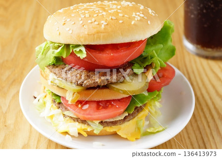big double cheeseburger big double cheeseburger 136413973