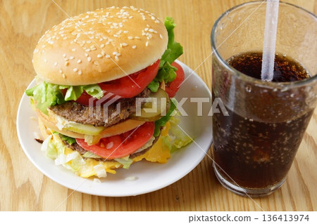 big double cheeseburger big double cheeseburger 136413974