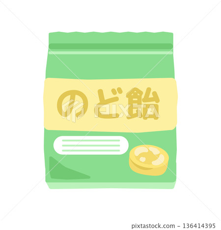 袋裝潤喉糖示意圖 袋裝潤喉糖示意圖 136414395