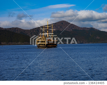 Hakone Ashinoko and sightseeing vessel Hakone Ashinoko and sightseeing vessel 136414405
