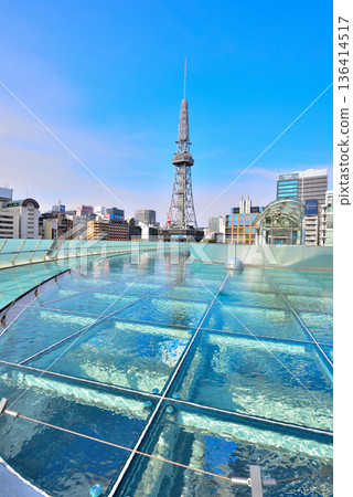 Aichi Prefecture Nagoya Cityscape TV Tower seen from Oasis 21 Aichi Prefecture Nagoya Cityscape TV Tower seen from Oasis 21 136414517