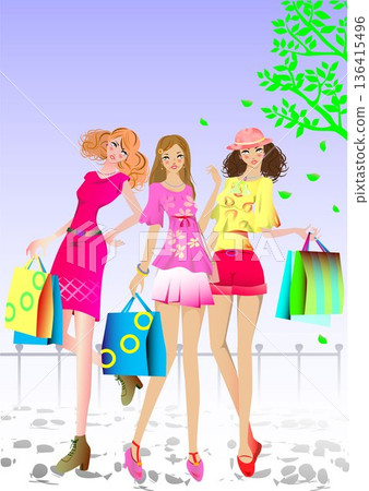 Woman, shopping, shopping Woman, shopping, shopping 136415496
