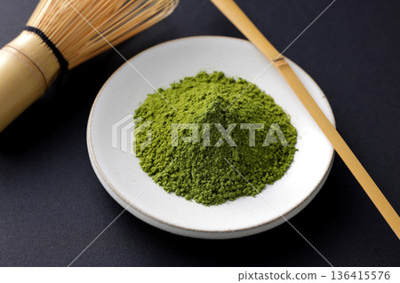 Matcha powder that evokes traditional Japanese culture 136415576