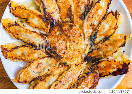 Crispy fried dumplings 136415767
