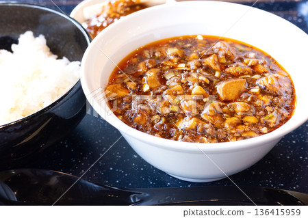 Delicious spicy mapo tofu set meal Delicious spicy mapo tofu set meal 136415959